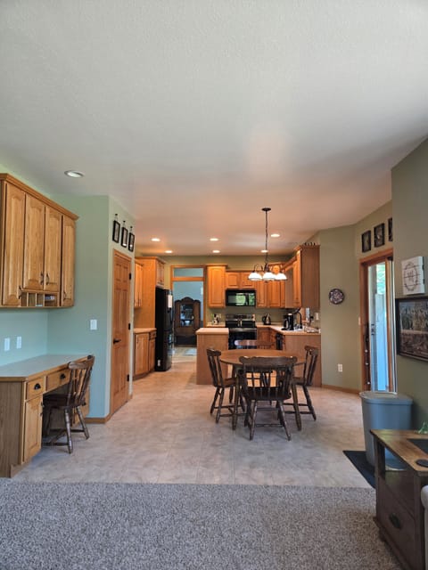 Open concept kitchen with dinning space.