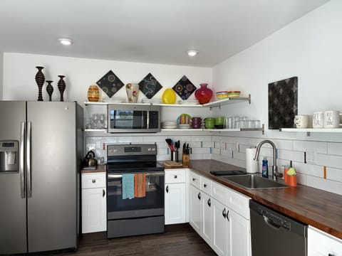 Fully stocked kitchen, just bring food.