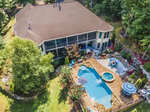 Back of house and pool area