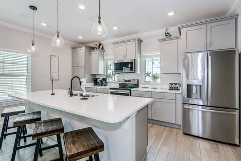 Modern kitchen supplied with everything you will need.