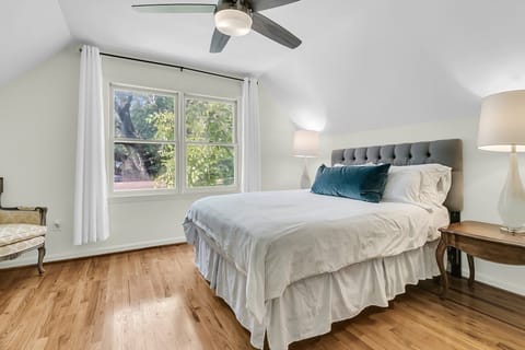 Primary bedroom with queen bed