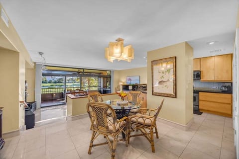 Perfect spot for family meals or casual dining with island vibes