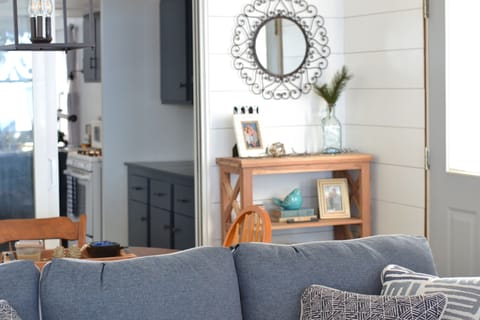View from 4 season room looking back towards pantry and kitchen