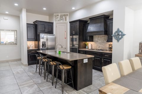 Fully stocked kitchen