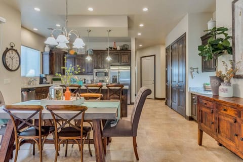 Dining area with seating for 9