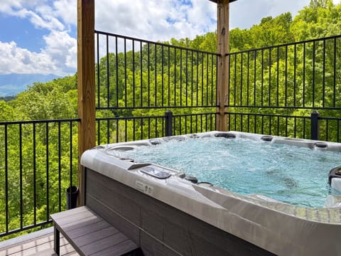 Mountain views from the hot tub as well!