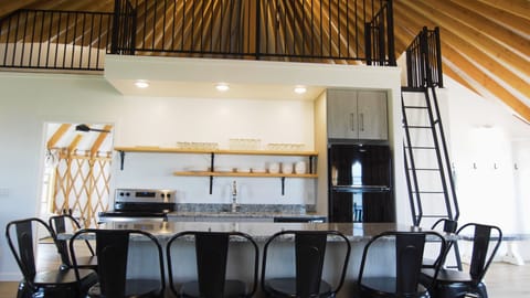 Ladder for access to the loft area