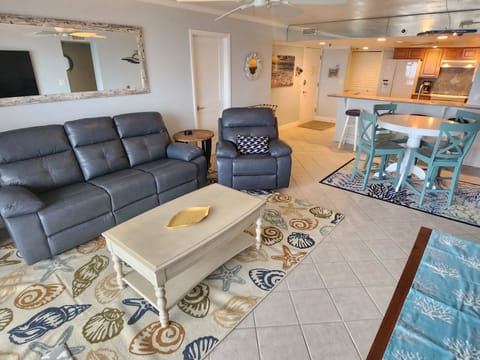 Beachside living room and dining area.
