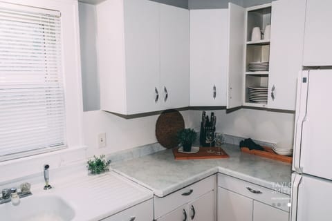 The kitchen is fully equipped with everything you need. 