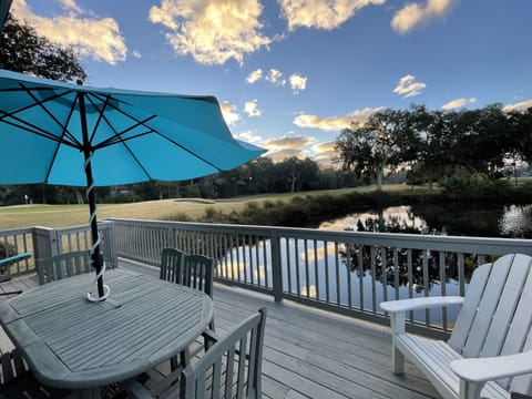 Beautiful panoramic view from the spacious deck. 