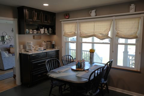 Coffee station with drip coffee maker and Keurig.  Includes coffee and K-cups.