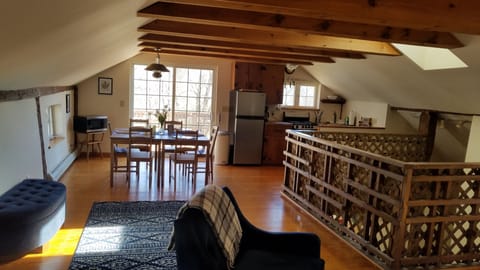dining room, kitchen and recreation area