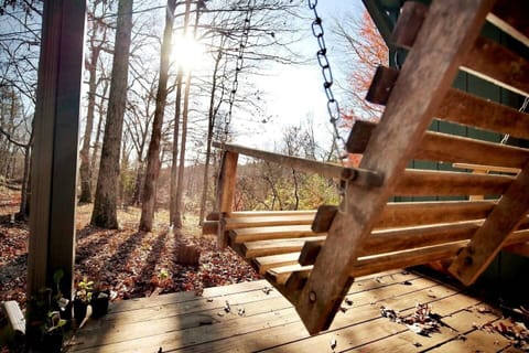 Enjoy your morning coffee and sunrise from the swing on the front porch.