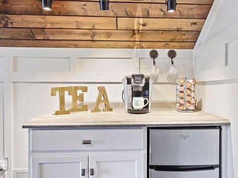 Bonus room mini fridge and Keurig