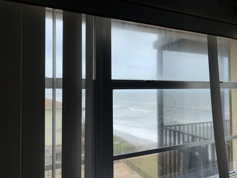 Guest room look out to ocean.