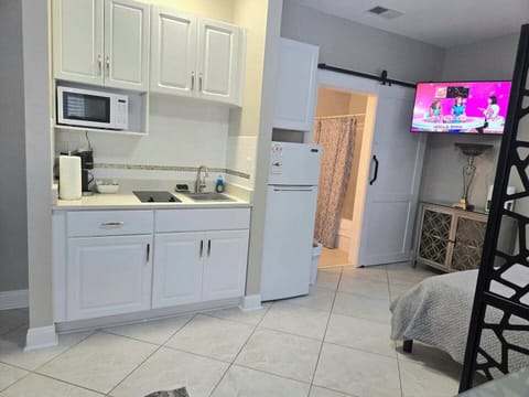 New TV  & Upper kitchen cabinet added Sept 2024