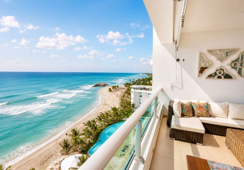 Balcony Retreat: Unwind with stunning ocean views from your private 11th-floor paradise!