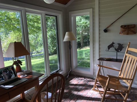 3 season room offers ideal views while supporting the remote office worker. 