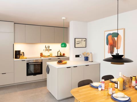 Interior Design, Furniture, Kitchen, Countertop, Flooring, Wood, Kitchen Appliance, Floor, Cabinetry, Ceiling