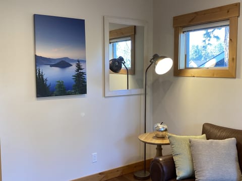 Other corner of the den, with Crater Lake canvas.