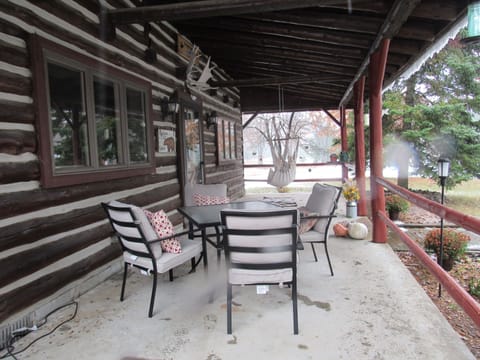 Seating on side covered porch