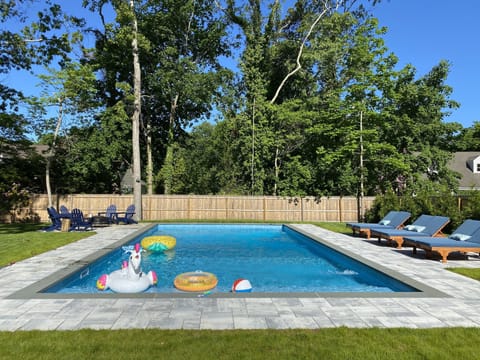 Huge heated salt water pool.