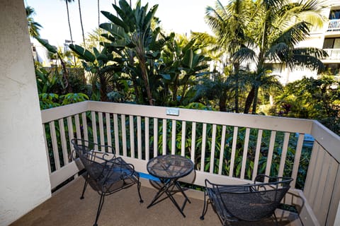 Relax on your garden-view balcony.