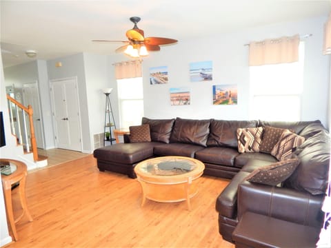 1st floor: den with sectional couch