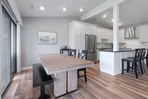 Large Dining area, open concept to kitchen and living room.