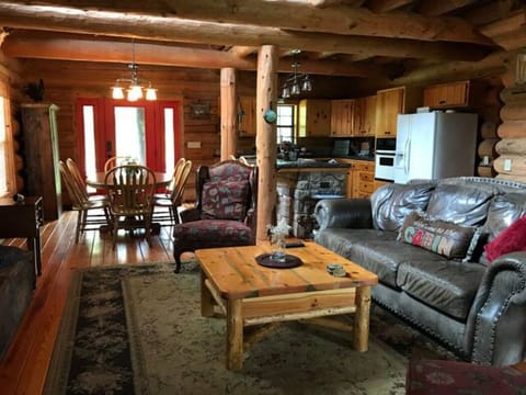 Living Room showing dining area and kitchen