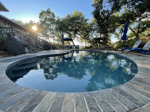 The pool at sunset. 