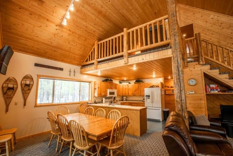 Huge dining table can seat up to 10.