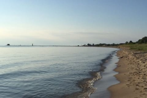 Beach looking towards pier