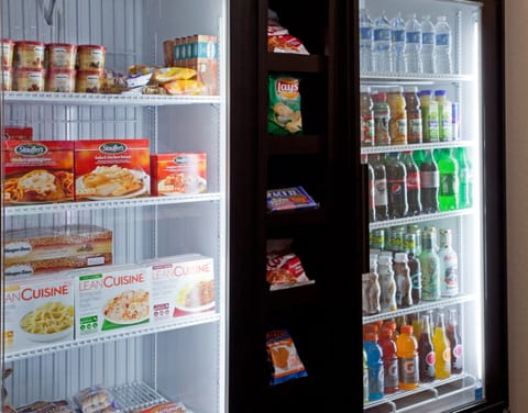 Purchase a snack at the on-site pantry.