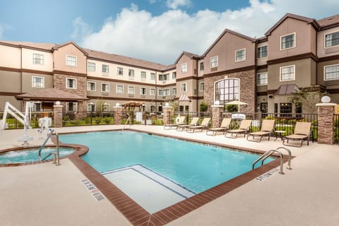 Take in gorgeous views while lounging around the on-site outdoor pool.