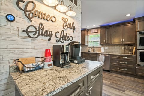 Coffee bar in kitchen