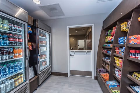 Purchase a snack at the on-site pantry.