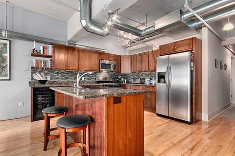 Fully stocked modern kitchen