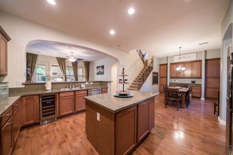 Kitchen open to Dining & Family
