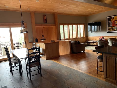 Open Layout Chef's Kitchen and Living Room.