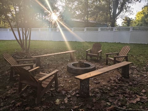 Updated firepit and seating