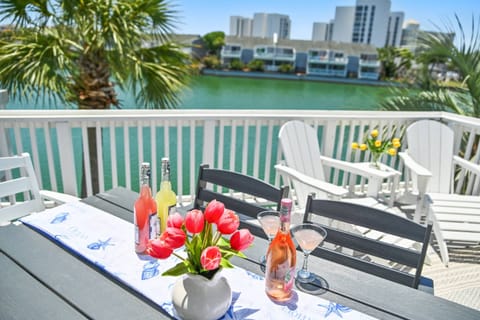 (1) of (2) Private Outdoor Balconies - Dine Alfresco seating for (6) - Kick Back in (2) Adirondack Chairs to enjoy the peaceful sounds of nature!