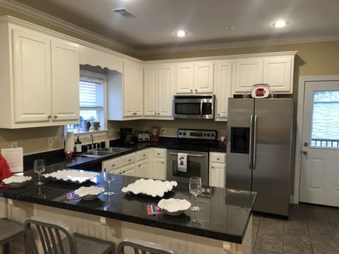 Kitchen with stainless appliances