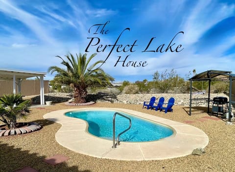 Amazing, private backyard with pool, two patios, fire pit, BBQ, & soft lighting!
