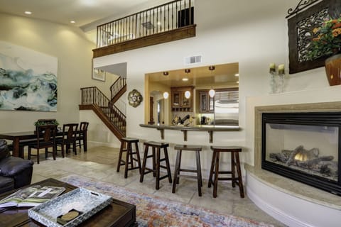 Main Living Area Featuring Breakfast Bar & Fireplace Villa Corte