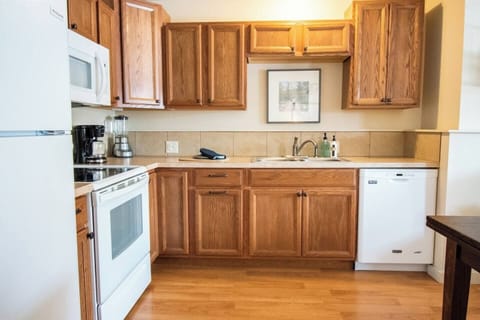 Well stocked kitchen.  