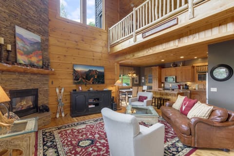 Living Room with Loft Above