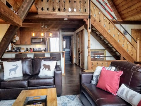 View of kitchen from liv room