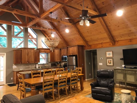 Main level living room and kitchen
