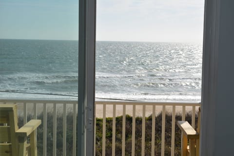 Enjoy ocean and beach views from both the living  and dining rooms. 